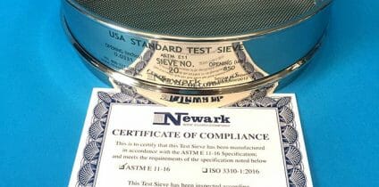 test sieves certificate