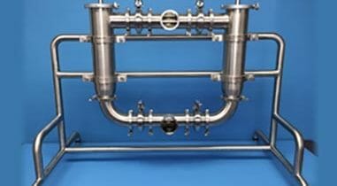 Picture of a Duplex Strainer Setup